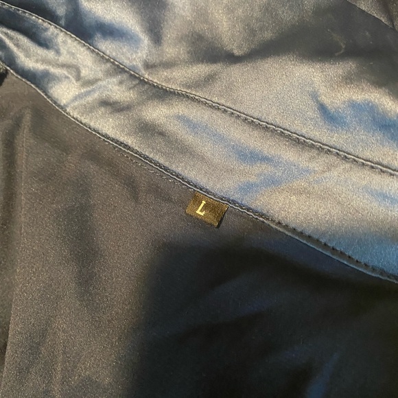 NWOT Ferlema Navy Satin Summer Dress - Picture 5 of 6